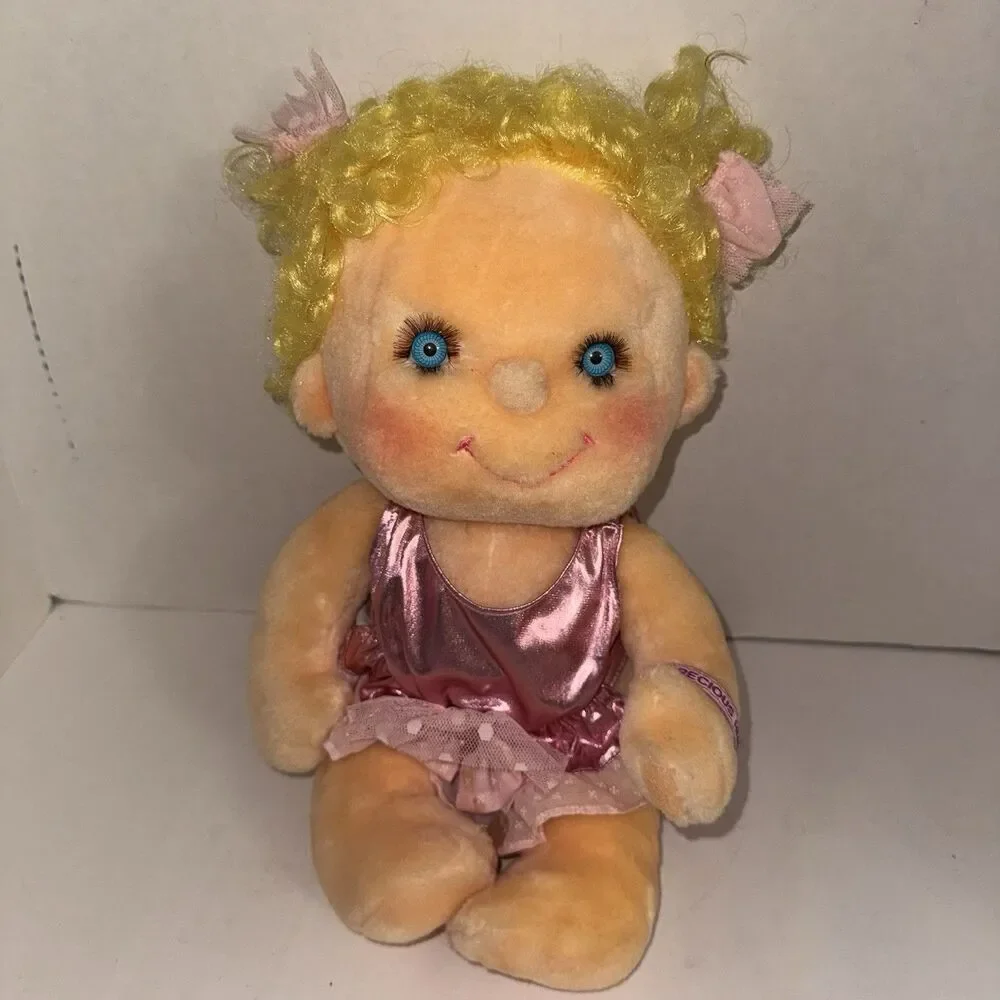 VTG 1985 Kenner Hugga Bunch Precious Hugs Hallmark 18” Blonde Plush Doll Pink